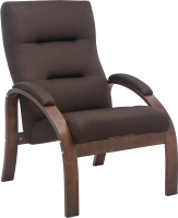 Кресло мягкое Импэкс Leset Лион (орех текстура/малмо 28/коричневый) - 