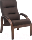 Кресло мягкое Импэкс Leset Лион (орех текстура/малмо 28/коричневый) - 