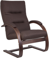 Кресло мягкое Импэкс Leset Монэ (орех текстура/малмо 28/коричневый) - 