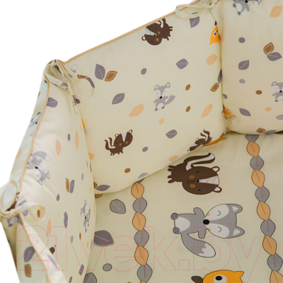 

Бортик Pituso, В добром лесу. Слит подушки / КТ-116/сп/Б