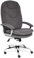 Кресло офисное Tetchair Softy Lux флок (серый) - 