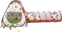 Детская игровая палатка Calida Дом Конус + туннель 628 (+ 100 шаров) - 