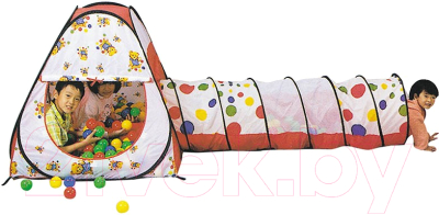 Детская игровая палатка Calida Дом Конус + туннель 628 (+ 100 шаров)