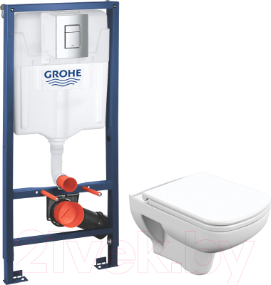 

Унитаз подвесной с инсталляцией Cersanit, S-MZ-COLOUR-COn-DL-w + 38772001
