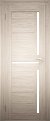 Дверь межкомнатная Юни Амати 18 40x200 (дуб беленый/стекло белое)