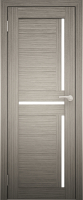 Дверь межкомнатная Юни Амати 18 40x200 (дуб дымчатый/стекло белое) - 