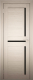 Дверь межкомнатная Юни Амати 18 40x200 (дуб беленый/стекло черное) - 