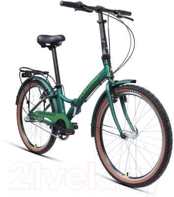 Велосипед Forward Enigma 24 3.0 2021 / 1BKW1C443004 (зеленый матовый/желтый)
