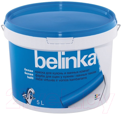 

Краска Belinka, Белый, Для кухни и ванной