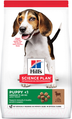 

Корм для собак Hill's, Science Plan Puppy Medium Lamb / 604269