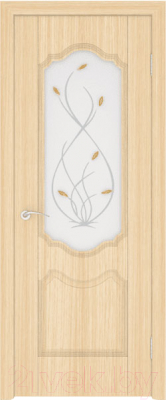 Дверь межкомнатная ПВХ Стандарт Орхидея ДО 40x200 (беленый дуб)