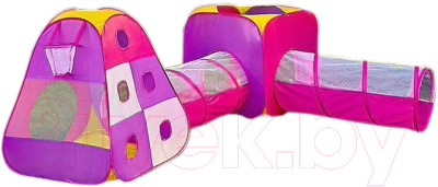Детская игровая палатка Фея Порядка Лабиринт / CT-250 (розовый/фиолетовый/желтый)