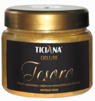 Эмаль Ticiana Tesoro с эффектом металлического блеска (400мл, античное золото) - 