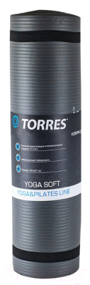 Коврик для йоги и фитнеса Torres Soft / YL10110 (серый)