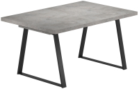 Обеденный стол Васанти Плюс Лофт 120-160x80 (бетон/каркас черный) - 