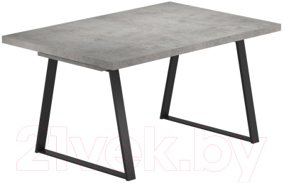 Обеденный стол Васанти Плюс Лофт 120-160x80 (бетон/каркас черный)