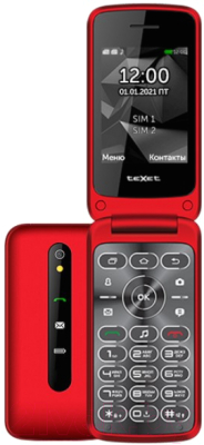 Мобильный телефон Texet TM-408 (красный)