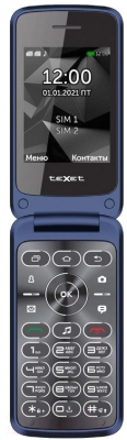Мобильный телефон Texet TM-408 (синий)