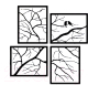 Декор настенный Arthata Птицы на ветках 150x150-B / 018-4 - 