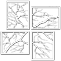 Декор настенный Arthata Птицы на ветках 150x150-V / 018-4 - 