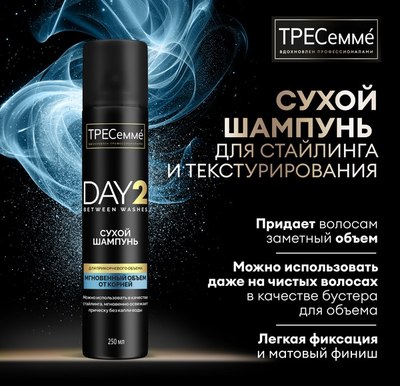 Сухой шампунь для волос Tresemme Объем (250мл) - 