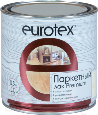 Лак Eurotex Premium полуматовый для паркета (800мл, бесцветный)