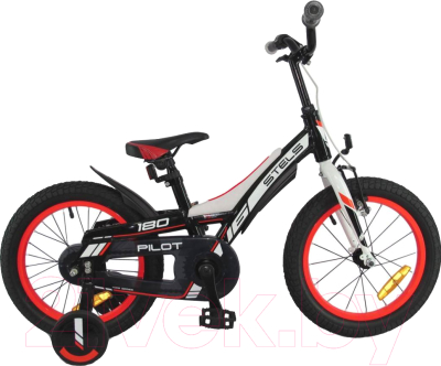 Детский велосипед STELS Pilot 180 V010 2018 (16, черный/красный)