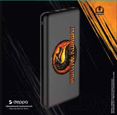 Портативное зарядное устройство Deppa Logo 10000mAh / 301111 (черный)