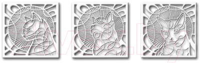 Декор настенный Arthata Кружевные коты 190x60-V / 023-3