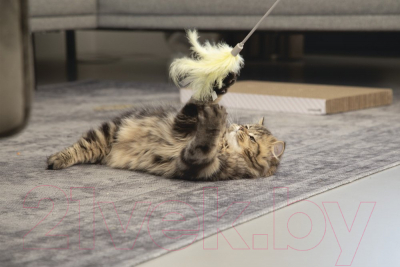 Игрушка для кошек Beeztees Orry с перьями / 430430 (желтый)