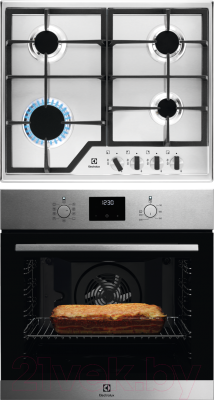 

Комплект встраиваемой техники Electrolux, OEF3H70TX + GPE263MX