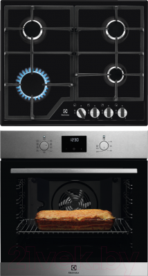 

Комплект встраиваемой техники Electrolux, OEF3H70TX + GPE263MB
