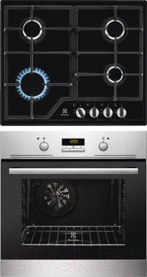 

Комплект встраиваемой техники Electrolux, EZB53410AX + GPE263MB