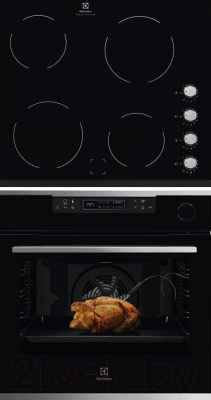 

Комплект встраиваемой техники Electrolux, OKC8P31X + EHF96140FK