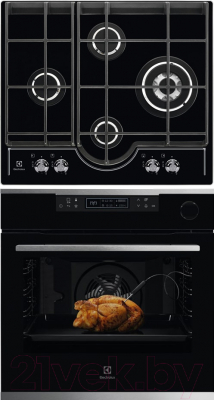 

Комплект встраиваемой техники Electrolux, OKC8P31X + GPE363RCK