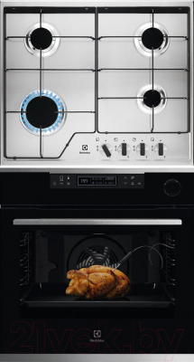

Комплект встраиваемой техники Electrolux, OKC8P31X + GPE262MX