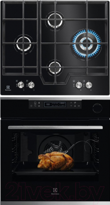

Комплект встраиваемой техники Electrolux, OKC8P31X + GPE363NK