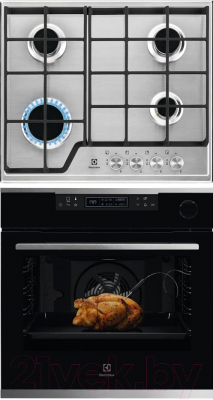 

Комплект встраиваемой техники Electrolux, OKC8P31X + GRE263MX