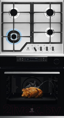 

Комплект встраиваемой техники Electrolux, OKC8P31X + GPE363MX