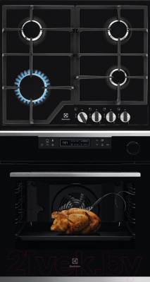 

Комплект встраиваемой техники Electrolux, OKC8P31X + GPE263MB