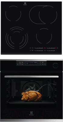 

Комплект встраиваемой техники Electrolux, OKC8H31X + EHF6547FOK