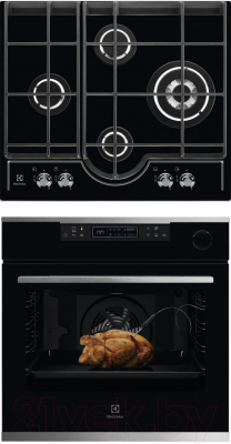 

Комплект встраиваемой техники Electrolux, OKC8H31X + GPE363RCK