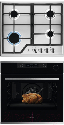 

Комплект встраиваемой техники Electrolux, OKC8H31X + GPE263MX