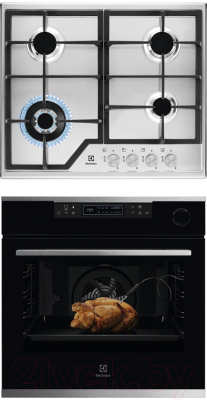 

Комплект встраиваемой техники Electrolux, OKC8H31X + GEE363MX