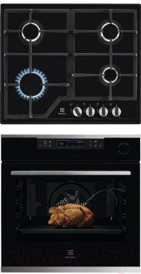 

Комплект встраиваемой техники Electrolux, OKC8H31X + GPE263MB