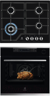 

Комплект встраиваемой техники Electrolux, OKC8H31X + GPE363MB