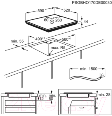 Изображение товара Комплект встраиваемой техники Electrolux OCF5E50Z + IPES6452KF