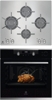 

Комплект встраиваемой техники Electrolux, OKC6P51X + EGU96647LX