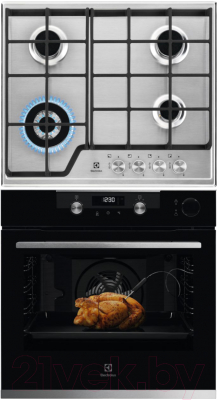 

Комплект встраиваемой техники Electrolux, OKC6P51X + GRE363MX