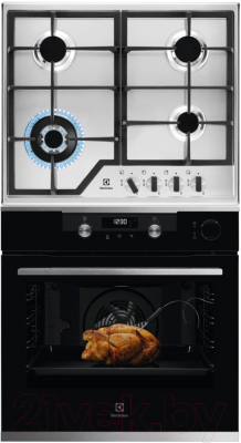 

Комплект встраиваемой техники Electrolux, OKC6P51X + GPE363MX
